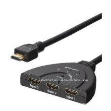 3 Port 3X1 HDMI Switcher with 55cm Hub Support 3D